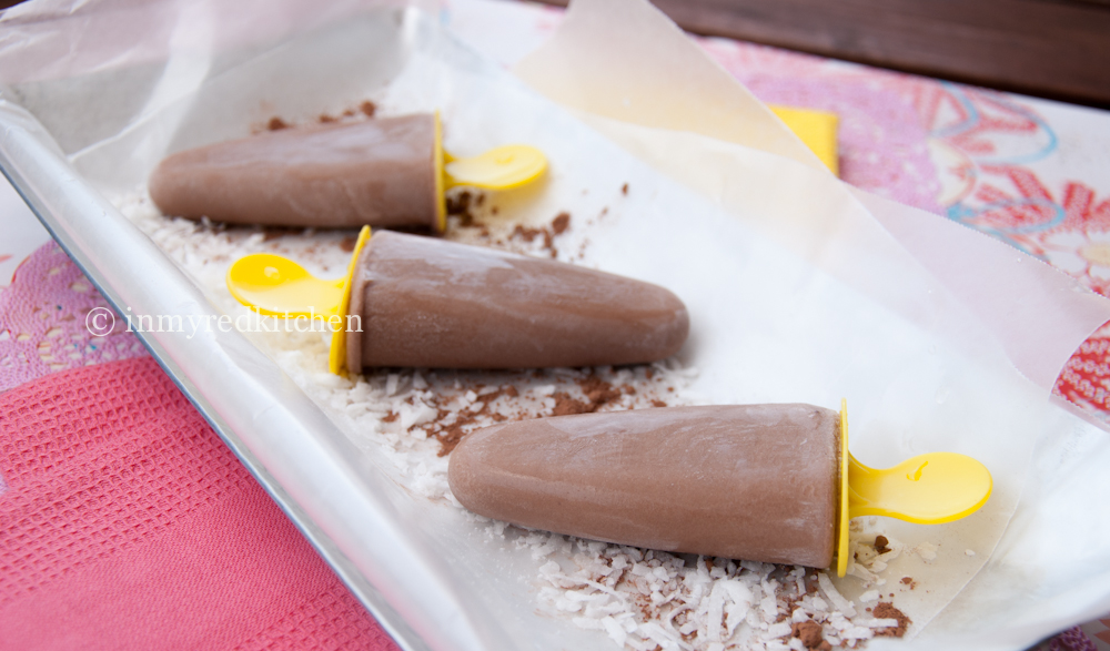 Coconut fudge popsicles