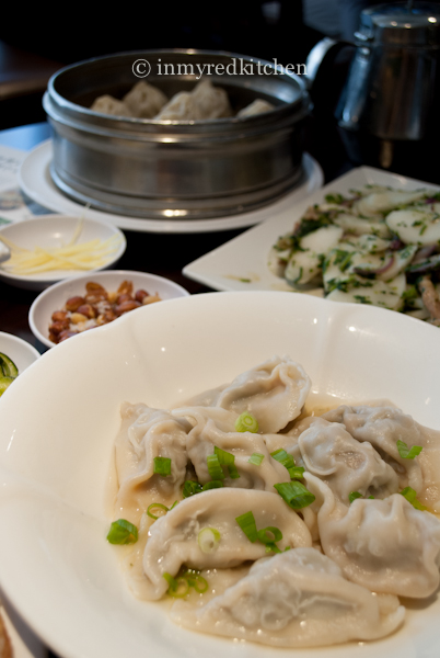 Pork & fennel dumplings & table