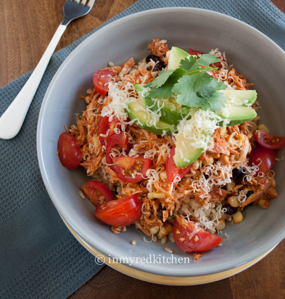 Slow cooker Chicken Taco Bowls