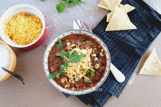 Mexican tomato and bean soup