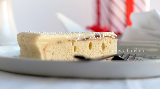 White chocolate limoncello truffle cake