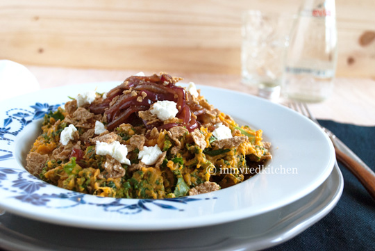 Sweet potato and kale mash