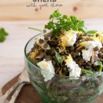 Black lentil salad with goat cheese | in my Red Kitchen