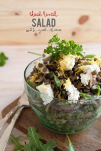 Black lentil salad with goat cheese | in my Red Kitchen