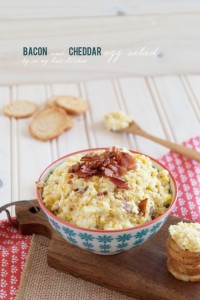 An egg salad with bacon and cheddar - sounds amazing right? | in my Red Kitchen