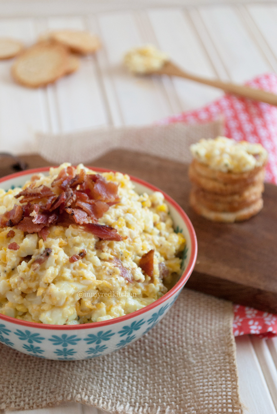 An egg salad with bacon and cheddar - sounds amazing right? | in my Red Kitchen