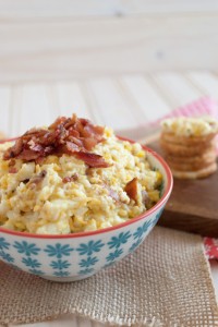 An egg salad with bacon and cheddar - sounds amazing right? | in my Red Kitchen
