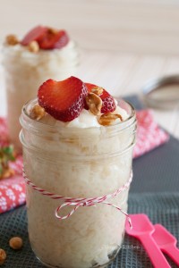 Champorado, white chocolate Filipino rice pudding. Super easy to make and so delicious! | in my Red Kitchen