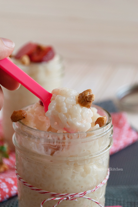 White chocolate Filipino rice pudding