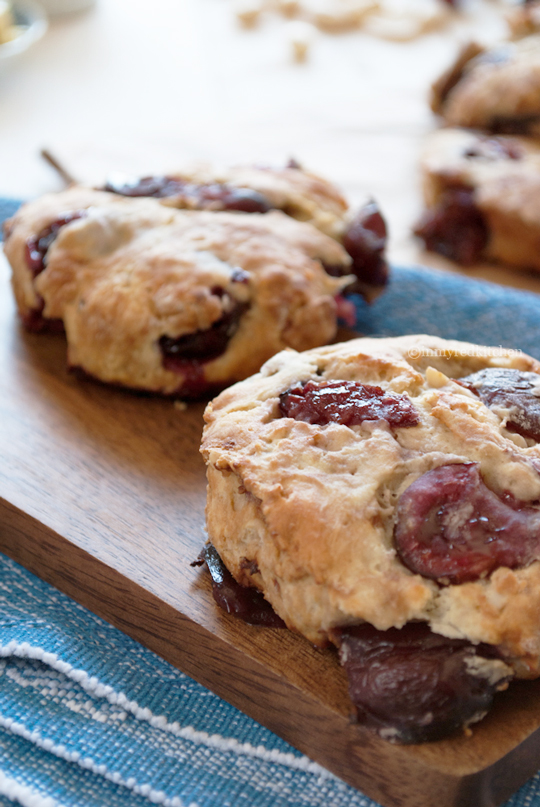 Cherry & almond scones