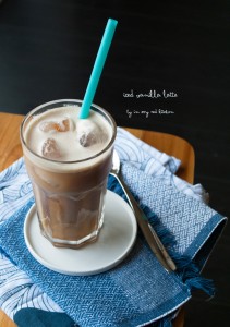 Iced vanilla latte, the best iced coffee and easy to make at home! | in my Red Kitchen