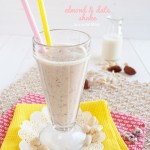 Almond date shake, my favorite dairy free milkshake! | in my Red Kitchen