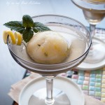 Lemon sorbet prosecco cocktail, yay for summer! | in my Red Kitchen