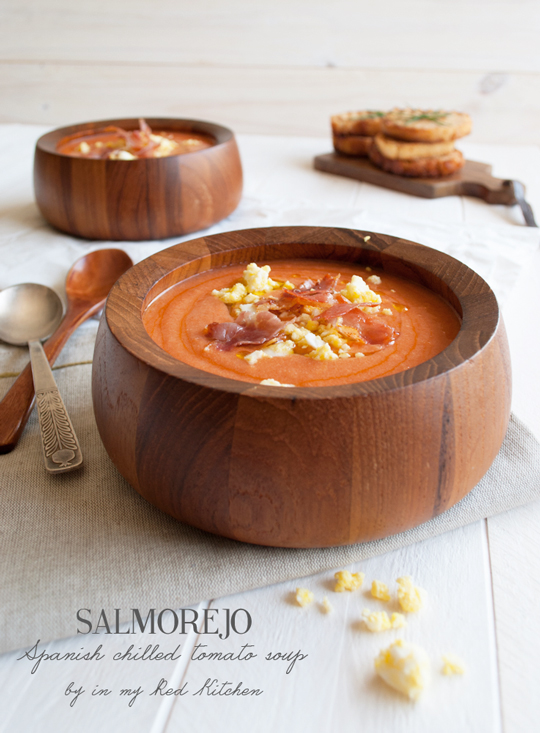Salmorejo, a Spanish chilled tomato soup that's so much better than Gazpacho! | in my Red Kitchen
