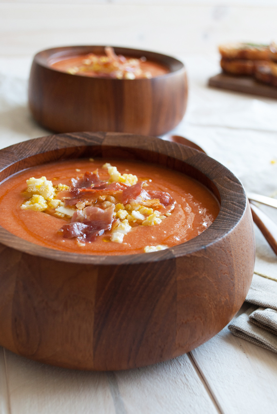 Salmorejo, a Spanish chilled tomato soup that's so much better than Gazpacho! | in my Red Kitchen