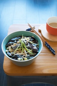 Noodles and snow peas with goma dare dressing | in my Red Kitchen