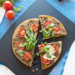 Socca with za'atar parsley pesto | in my Red Kitchen #glutenfree #pizza #chickpeas #socca