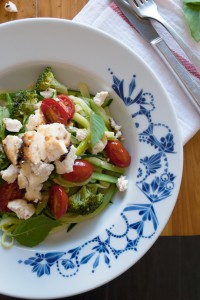 Zucchini noodles with baked ricotta, such a healthy dish! | in my Red Kitchen #glutenfree #pasta #zoodles