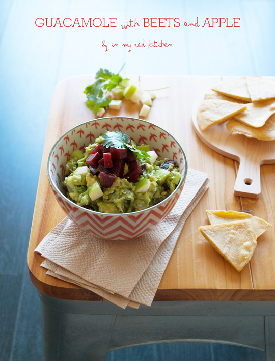 Guacamole with beet and apple | in my Red Kitchen #guacamole #Mexican #beets #apple