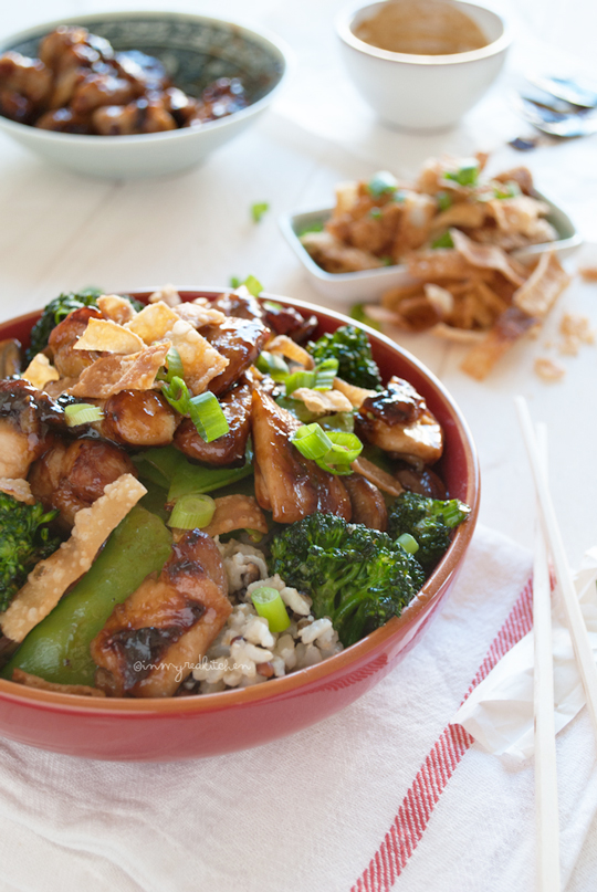 Chinese chicken rice bowl