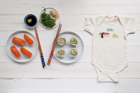 Baby announcement 'in my Red Kitchen' #sushi #baby #babyannouncement