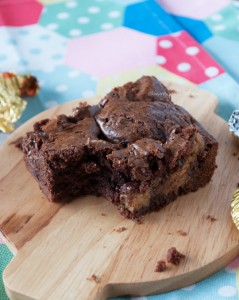 Peanut butter cup brownies to surprise my sister for her baby shower! | in my Red Kitchen #peanutbutter #peanutbuttercups #brownies #chocolate