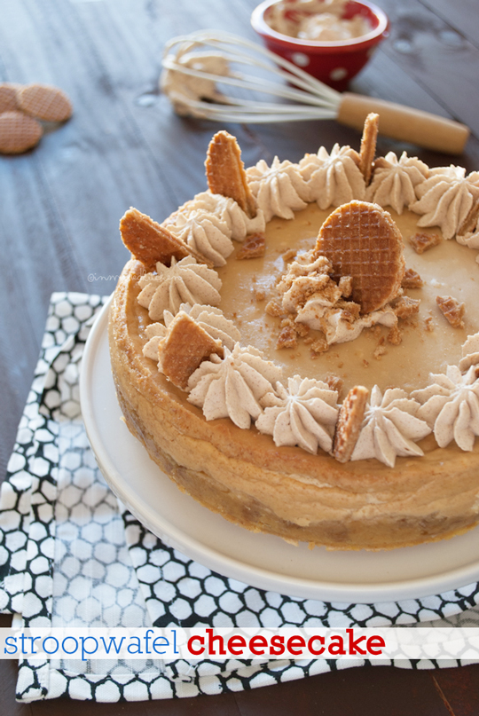 My contribution to the LA Cake Club: a Stroopwafel cheesecake! | in my Red Kitchen #stroopwafel #cheesecake #Dutch #caramel #treat