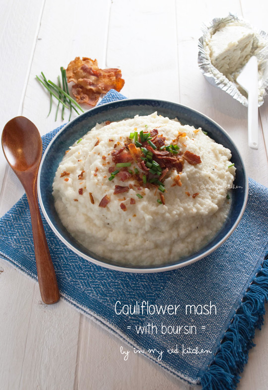 Cauliflower mash with boursin | in my Red Kitchen #cauliflower #lowcarb #paleo #cauliflowermash