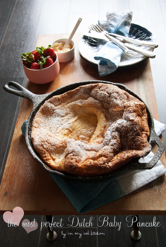 The most perfect Dutch baby pancake | in my Red Kitchen